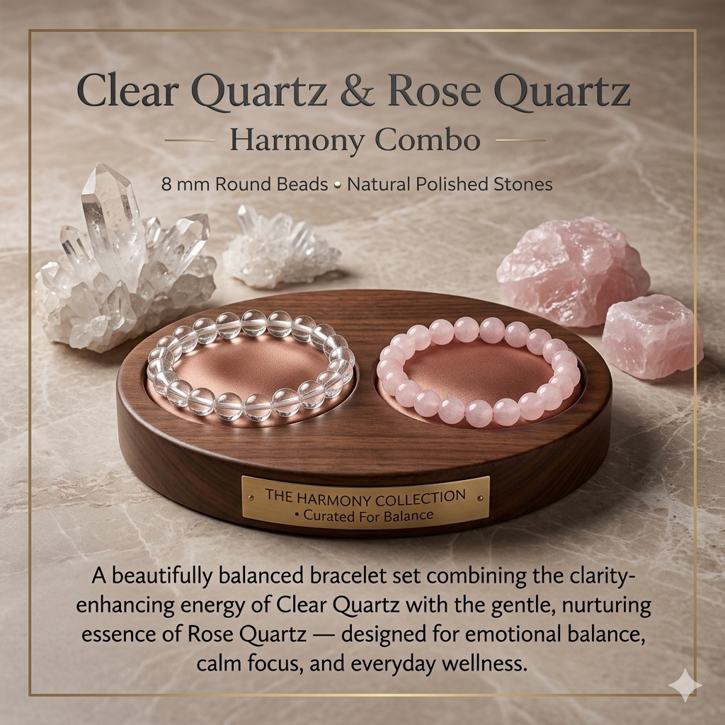 Rose Quartz & Clear Quartz Combo