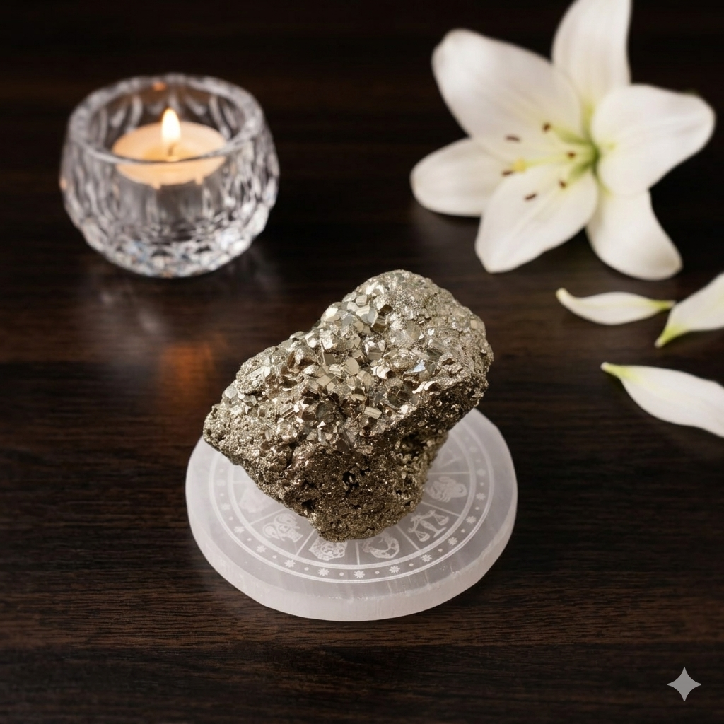 Pyrite and Selenite Combo