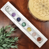 CHAKRA SET OF SEVEN TUMBLE STONES FROM BRAZIL (Chakra Balancing) - Image 2