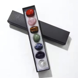 CHAKRA SET OF SEVEN TUMBLE STONES FROM BRAZIL (Chakra Balancing) - Image 4